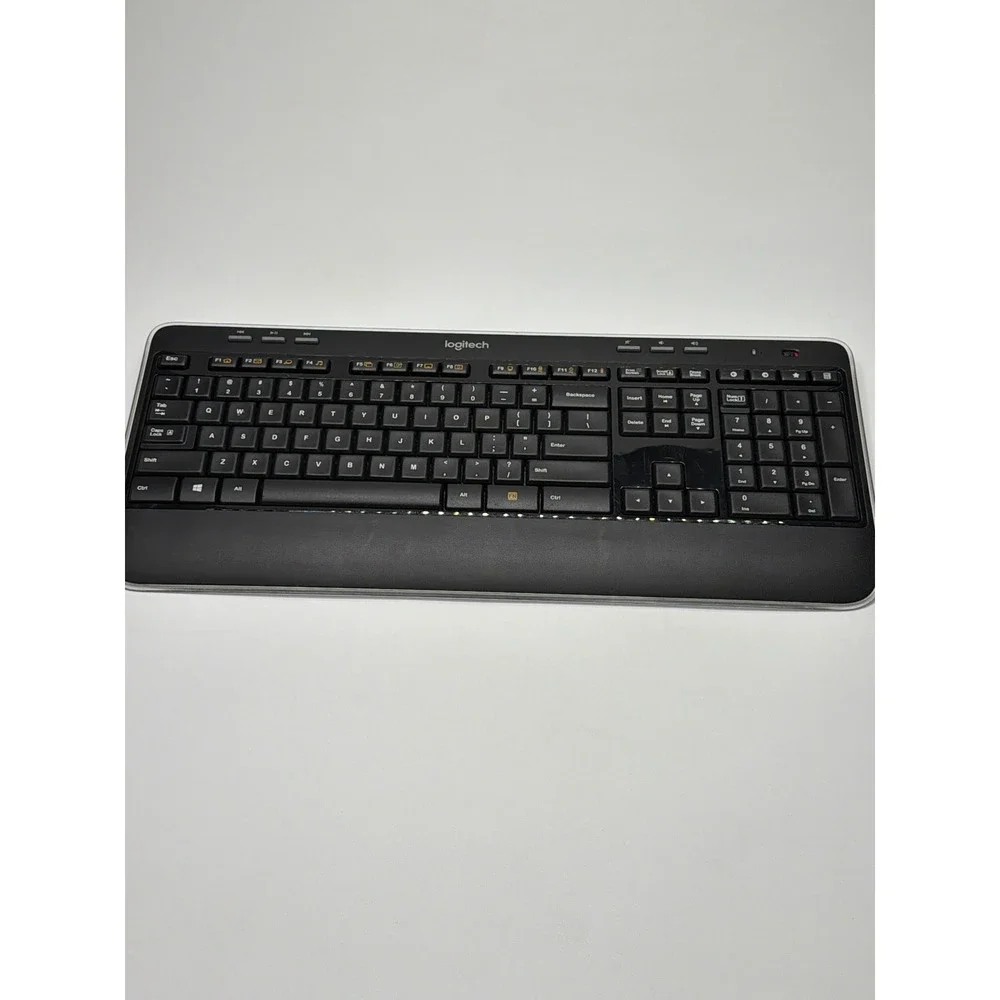 Logitech K520 Wireless Full Size Keyboard Black‎ Silver Multimedia Keys K520